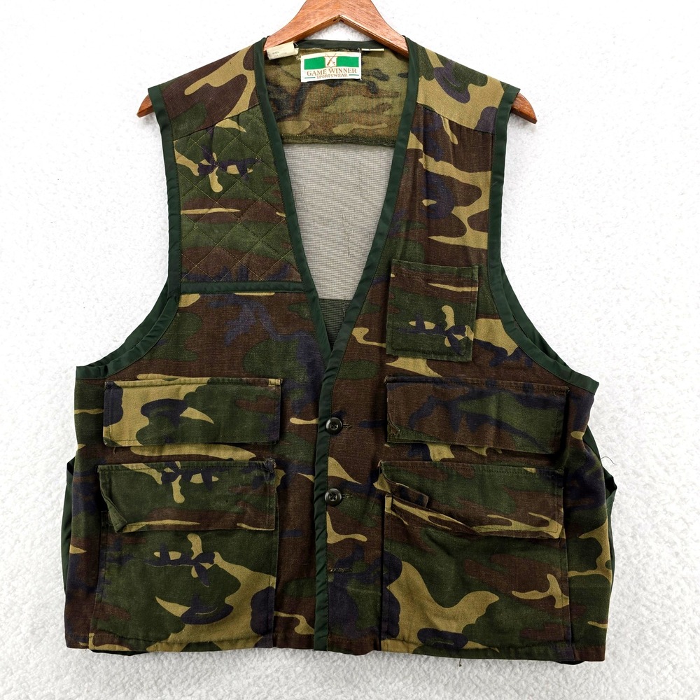 Game‎ Winner Sportswear Camouflage Hunting Fishing Vest Men's Large Pockets